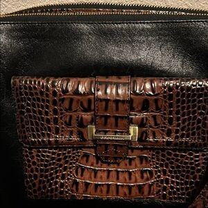 Brahmin Brown Crocodile Embossed Wallet